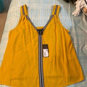 Mustard yellow, wrangler retro, tank top, Flowey